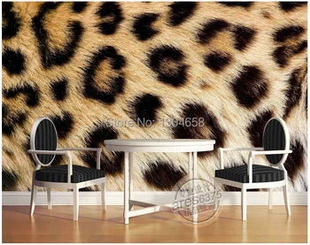 Custom foto tapetai leopardų kailio sėdint kambario miegamajame TV nustatymas sienos vinilo sofa, kuri papel DE parede Nuotrauka 2