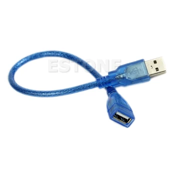 23cm Trumpas USB 2.0 Moterų Į Vyrų ilgiklis Laido Mėlyna Nuotrauka 2
