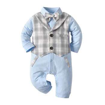 Pavasarį, Rudenį Naujų Vaikinų Clothings Kūdikio Rompers Berniuko Apranga Vienas-Bodysuits Vienetų Nuotrauka 2