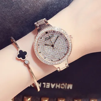 Moteriški Laikrodžiai Prekės Prabangių Deimantų, Aukso Žiūrėti Ponios Kvarcinis Laikrodis Moteris Laikrodis Relogio Feminino Relojes Mujer Hodinky Mergaitės Nuotrauka 2