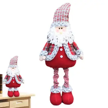 Kalėdų Dekoratyvinės Lėlės Ištraukiama Ilgas Kojas, Dideles Lėlės Gnome Elf Stalo Apdailos Tampri Pliušinis Lėlės Stovi