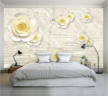 tapetai kambarį 3D reljefo gėlių šiuolaikinio gyvenimo kambario tapetai, dažymas tapetų Namų Puošybai