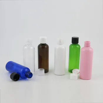 24 x 100ml Kelionės Daugkartiniai Losjonas Kremas Plastikinis Butelis su Plastiko Flip Top Cap 100cc PET Pilstymo Kosmetikos Butelis su Dangteliu