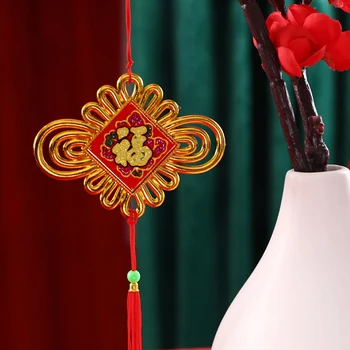 Kinų Pavasario Šventė Augalų Karolius, Flocking Vazoninių Kabinti Ornamentu 2023 Naujųjų Metų Raudonųjų Žibintų Dekoro Tradicinių Namų Dekoro