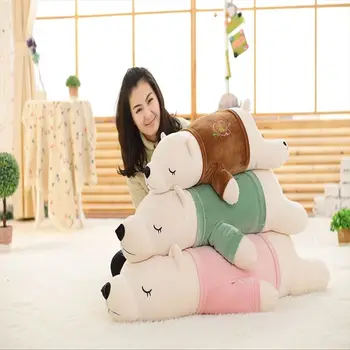 35cm baltasis lokys pagalvę pliušinis žaislas, lėlė dovana siųsti mergaites susilaukti vaikų, miego pagalvės COSOTO Nuotrauka 2