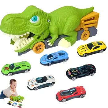 Dinozaurų Sunkvežimių Linksmas Dinozaurų Transporto Sunkvežimių Playset Dinozaurų Žaislas Automobilis Dinozaurų Automobilių, Sunkvežimių Devourer Stumdomas Inercijos Automobilį