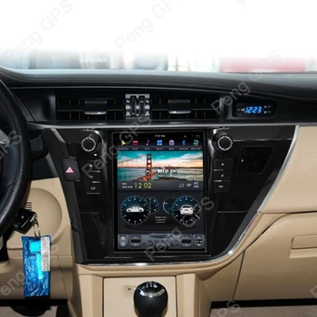 Tesla Stiliaus Automobilio Radijo Toyota Corolla 2013-2016 M. Vertikalus Ekranas, GPS Navigacijos-dash Carplay Android 9.0 PX6 4G+64G Nuotrauka 2