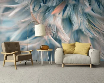 Beibehang Užsakymą tapetai Nordic small švieži ir paprasta plunksna fone namų puošybai kambarį miegamasis 3d tapetai