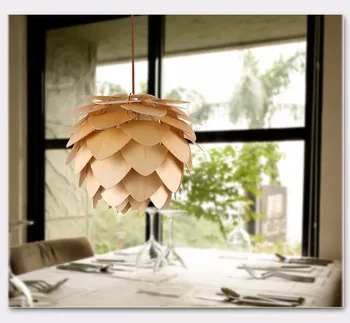 šiuolaikinės Sieniniai šviestuvai Pinecone Virtuvės Lempa Valgomasis Gyvenamasis Kambarys, Restoranas Led Palėpės Apšvietimas Derliaus Medienos Spręsti Apple Lempos