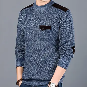 Mados Prekės Ženklo Sweater Mens Megztinis Dryžuotas Slim Fit Džemperiai Megztų Vilnonių Korėjos Stiliaus Žiemos Megztinis Vyrams Žiemos Megztinis
