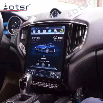 Vertikalus Ekranas Tesla Stiliaus PX6 Android 9.0 4+64GB Automobilio Radijo Grotuvas Už Maserati Ghibli 2013 - 2019 GPS Navigacijos CARPLAY DSP