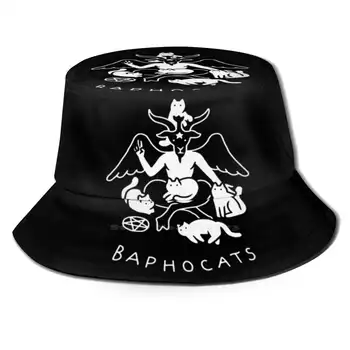 Baphocats Modelio Kepurės Lauko Skrybėlę Nuo Saulės Bžūp Baphocats Kačių Katė Baphomet Šėtonas Šėtono Metalo Muzikos Velnias, Demonas Pentagram Ožkos