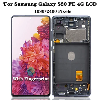 Originalus Samsung Galaxy S20 Ventiliatorius, Ekrane S20 Lite LCD G780F G781F Jutiklinis Ekranas skaitmeninis keitiklis Pakeitimo Galaxy S20 FE 5G LCD Nuotrauka 2