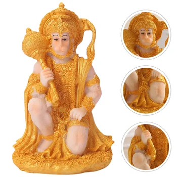 Statula Indų Figurinegod Pooja Mandir Dekoro Dervos Idol Murti Jogos Hanumanas Meditacija Viešpats Indijos Indijos Skulptūros Palaiminimas