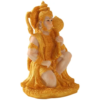 Statula Indų Figurinegod Pooja Mandir Dekoro Dervos Idol Murti Jogos Hanumanas Meditacija Viešpats Indijos Indijos Skulptūros Palaiminimas Nuotrauka 2