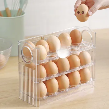 Virtuvės Saugojimo Dėžės 30 Tinklelis, Šaldytuvas Kiaušinių Dėklai Organizatorius Fresh Box Kiaušiniai Atveju Kiaušinių Laikiklį Virtuvės Kiaušinių Laikymo Dėžutė