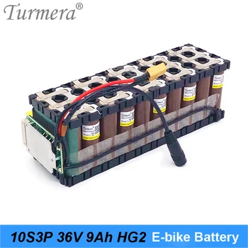 Turmera 36V 9Ah Li-ion Baterija 10S3P 18650 HG2 3000mAh 30A Baterija su 10S 15A Balansas Valdybos 36V E-bike & E-scooter Baterija Nuotrauka 2