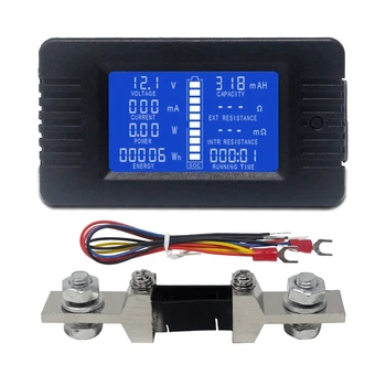 DC 0-200V Digital Voltmeter Ammeter Automobilio Akumuliatoriaus Testeris Pajėgumų, Atsparumo Įtampos Elektros Energijos Skaitiklis Stebėti