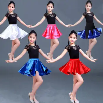 Gėlių Mergaičių Pynimas Pramoginiai Lotynų Šokių Suknelė Dėvėti Konkurencijos Mergaitė Vaikas Vaikui Tango Salsa, Cha Cha Veiklos Praktikos Sijonas