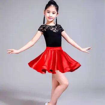Gėlių Mergaičių Pynimas Pramoginiai Lotynų Šokių Suknelė Dėvėti Konkurencijos Mergaitė Vaikas Vaikui Tango Salsa, Cha Cha Veiklos Praktikos Sijonas Nuotrauka 2