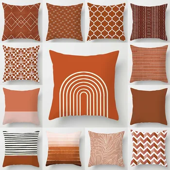 Skandinaviško stiliaus, paprasta ir paprasta geometrinis modelis juostelės, užvalkalas, nugaros pagalvėlė padengti, sofa-lova, namų puošybai
