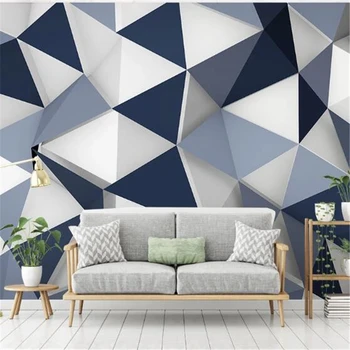 freskos sienos dokumentų namų dekoro Užsakymą tapetai Šiuolaikinės minimalistinės kūrybos geometrinis diamond trimatis modelis, backgr Nuotrauka 2