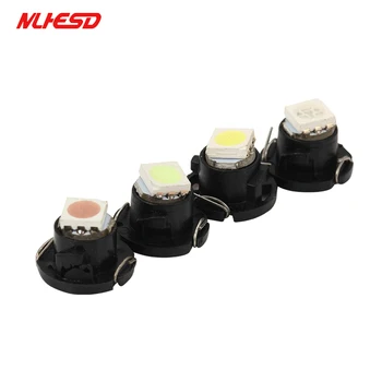 10vnt/daug T4.7LED Automobilių Lemputės Luces LED Para 1 Led 5050 SMD Auto vidinę šviesą didmeninės