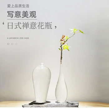 Japonijos Vaza Skaidresnė Zen Meno Sritį Naujas Kinijos Namų Puošybai Aukštos Boro Silicio Gėlių Aranžuotojas Hydroponic Nuotrauka 2