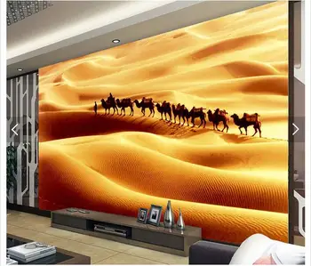 Custom foto tapetai, 3d sienų freskomis tapetai silk road kupranugarių dykumoje puošmena nuotrauką sienos dokumentai kambarį apdaila