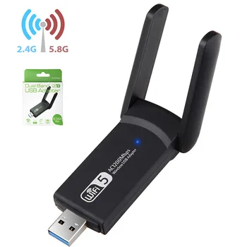 USB 3.0 1200Mbps Wifi Adapter Dual Band 5 ghz iki 2,4 Ghz, 802.11 AC RTL8812BU Wifi Antenos prijungimo įtaisas Tinklo Kortelė Nešiojamojo kompiuterio Darbalaukį Nuotrauka 2