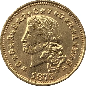 replika monetų didmeninė JAV 1879 4 AUKSO 24-k auksu monetos kopiją 100% coper gamybos