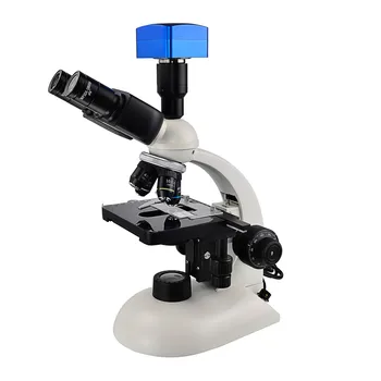 Vertikaliai Biologinis Mikroskopas Žiūronų Galvos 40X -1000X Mokyklų ir Ligoninių Lab Nuotrauka 2
