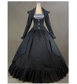 Viktorijos Viduramžių Kostiumų Moterų Suknelė Šalies Kostiumų Maskuotis Derliaus Cosplay suknelė