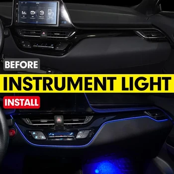 Automobilio Salono LED prietaisų Skydelio Rėmas Šviesos Prietaisų Skydelio Apdaila Atmosfera Šviesą 