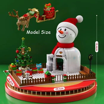 Kalėdų Senelio Namai Modelio Kūrimo Bloką SS Miesto Puošmena Paveikslas Su Šviesos Plytų Vaikams Kalėdų Žaislai, Dovanos