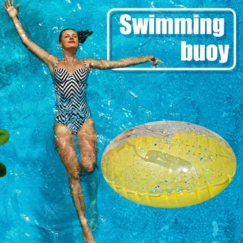 Plaukimo Plūduro Gniūžtės Plaukti Iatable Labai Matomas PVC Blizgančiais Plaukimo Plaukti Sausą Bagwith Vieno oro Pagalvė & Reguliuojamas Juosmens Diržas Nuotrauka 2