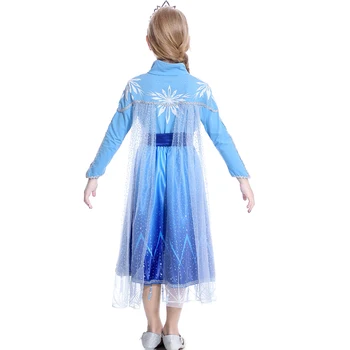 Žiemą Paslėpti Elsa Deluxe Sniego Karalienė Dress Kostiumai Vaikams Nuotrauka 2