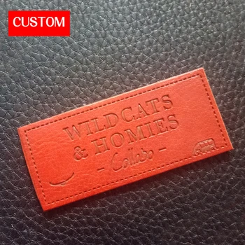gamyklos privačių customzied PU odos įspaustu etiketės, siuvimo dėl ponios drabužiai, spausdinimo rankų darbo odos ženklų drabužių