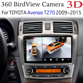 TOYOTA Avensis T270 2009 M.~2015 Automobilio Multimedijos Radijo Navigacijos GPS NAVI Grotuvas Integruotas CarPlay 360 BirdView 3D