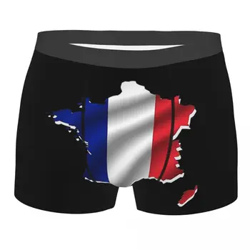 Prancūzijos vėliava vyriškos Kelnaitės Prancūzijos Vėliavos Žemėlapis Vyrų Boksininkas Apatiniai Medvilnės Vyrų Didelio Dydžio Siuntos, Minkštas