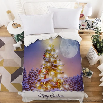 Milsleep Violetinė Kalėdų Eglutė spausdinimo Kalėdų Antklodės 2021 Naujas Custom Minkštos Šiltos Antklodės Lašas Laivybos