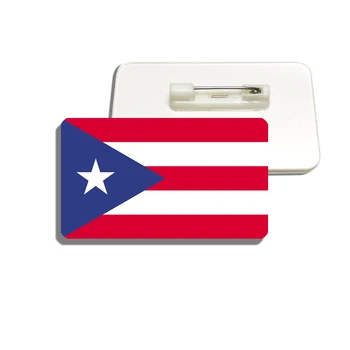 Puerto Riko Vėliava Sagė Akrilo Nacionalinės Vėliavos Pin Kuprinės Skrybėlę, Krepšį Drabužius Tėvynės Ženklelis