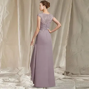 2022 Elegantiškas Šifono Motina Nuotakos Suknelės Trumpos Priekinės Ilgą Šifono Vakaro Suknelės, Vestuvių Svečių Suknelė Užsakymą Nuotrauka 2
