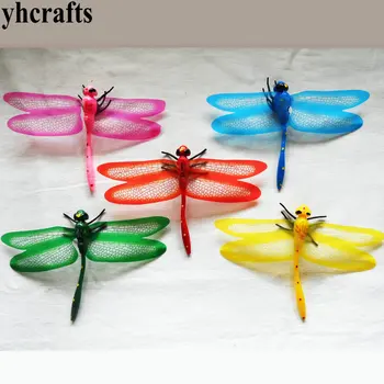 25PCS/DAUG 3D dragonfly šaldytuvas magnetas Modeliavimas vabzdžių Durų lango ornamentu Didmeninė Namų papuošalas Pavasario Velykų amatų OEM