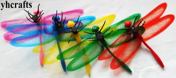 25PCS/DAUG 3D dragonfly šaldytuvas magnetas Modeliavimas vabzdžių Durų lango ornamentu Didmeninė Namų papuošalas Pavasario Velykų amatų OEM Nuotrauka 2