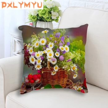 45*45cm gėlės užvalkalas medvilnės skalbiniai pagalvėlė padengti dekoratyvinių pagalvėlių, sofos pagalvės užvalkalą Namų dekoro pagalvę padengti