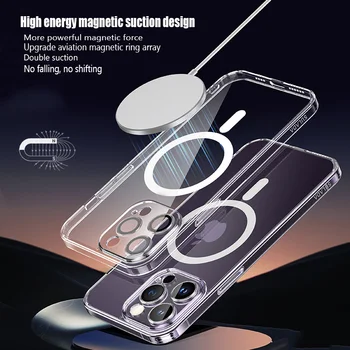 IPhone 14 Pro Max Plius Originalus Magnetinis Belaidžio įkrovimo Skaidrų Dangtelį Objektyvo Plėvelės, Apsauga, Telefono dėklas