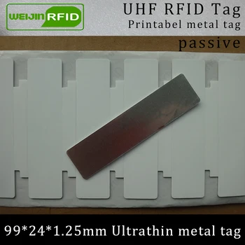 UHF RFID anti-metalo tegus 99*24*1.3 mm 915mhz 868mhz Impinj NXP ISO18000-6C EPCC1G2 6C spausdinimui pasyvus RFID Sintetinių Etiketės