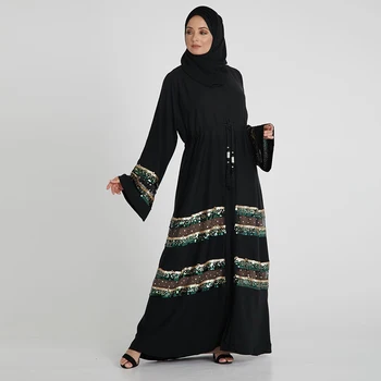 Moterų Kimono Abaja Turkija Hijab Musulmonų Suknelė Kaftan Dubajus Caftan Marocain Islamo Drabužių Islamas Ramadanas Skraiste Musulman Abayas