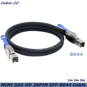 1m 2m 3m Išorės HD Mini SAS 3.0 SFF 8644 į Mini SAS SFF 8644 HD 36PIN Kabelis 12Gbps Serverio Išorinį Kietąjį Diską Kabelis